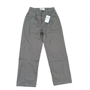 Sandrine Rose x Free People Houndstooth Button Trouser Dress Pant Size 24 NWT
